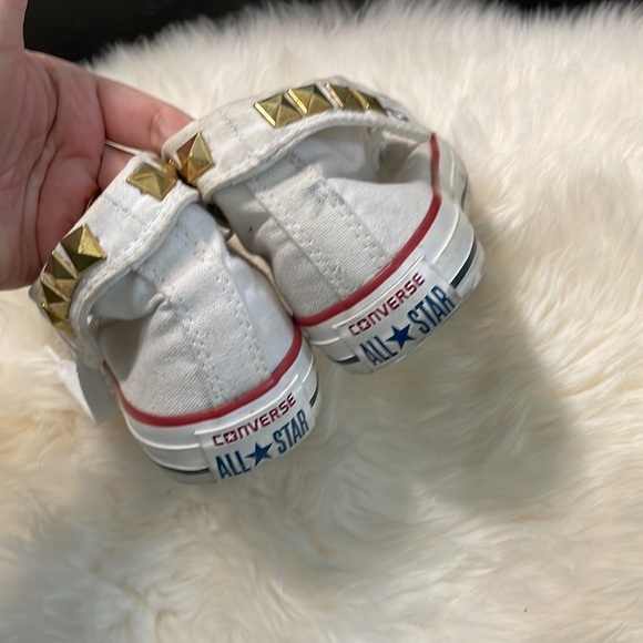 Studded white converse high tops 4 - Picture 6 of 6